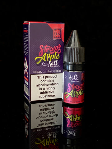 STRAWZ APPLE NIC SALT BY MONSTA VAPE 2.0% 10ML
