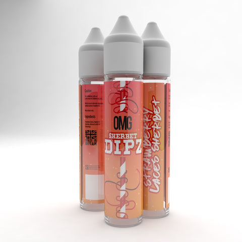 STRAWBERRY LACES SHERBET DIPZ BY OMG EJUICE - 50ml - 0mg