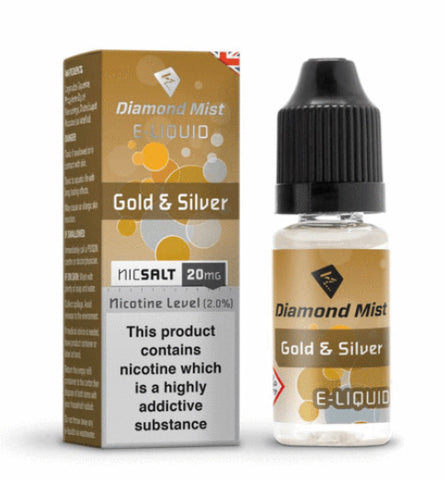 Gold & Silver Tobacco Nic Salt by Diamond Mist 20mg 10ml